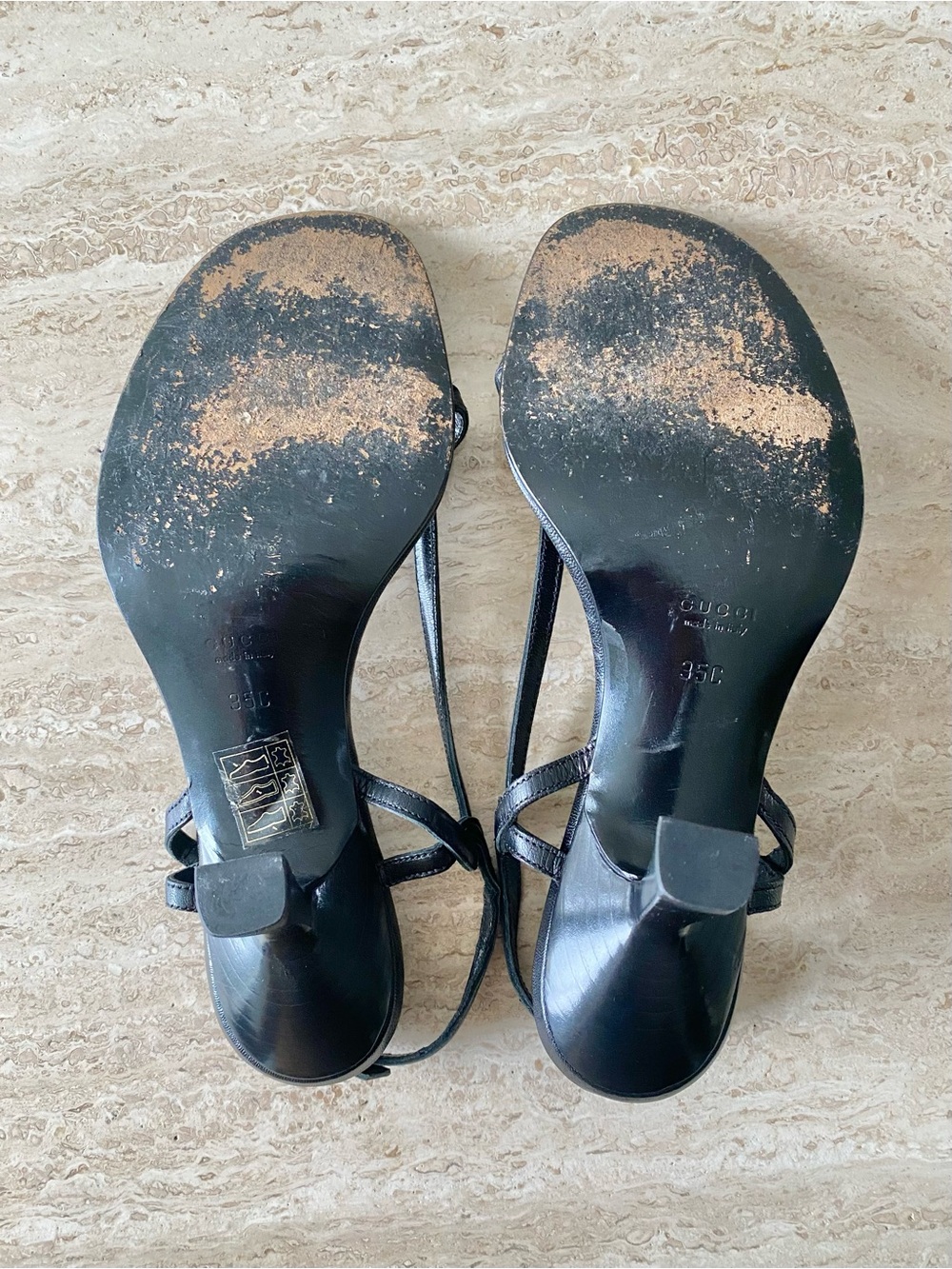 Vintage Gucci Tom Ford-era Twist Slingback Sandal Heels - Picture 11 of 12